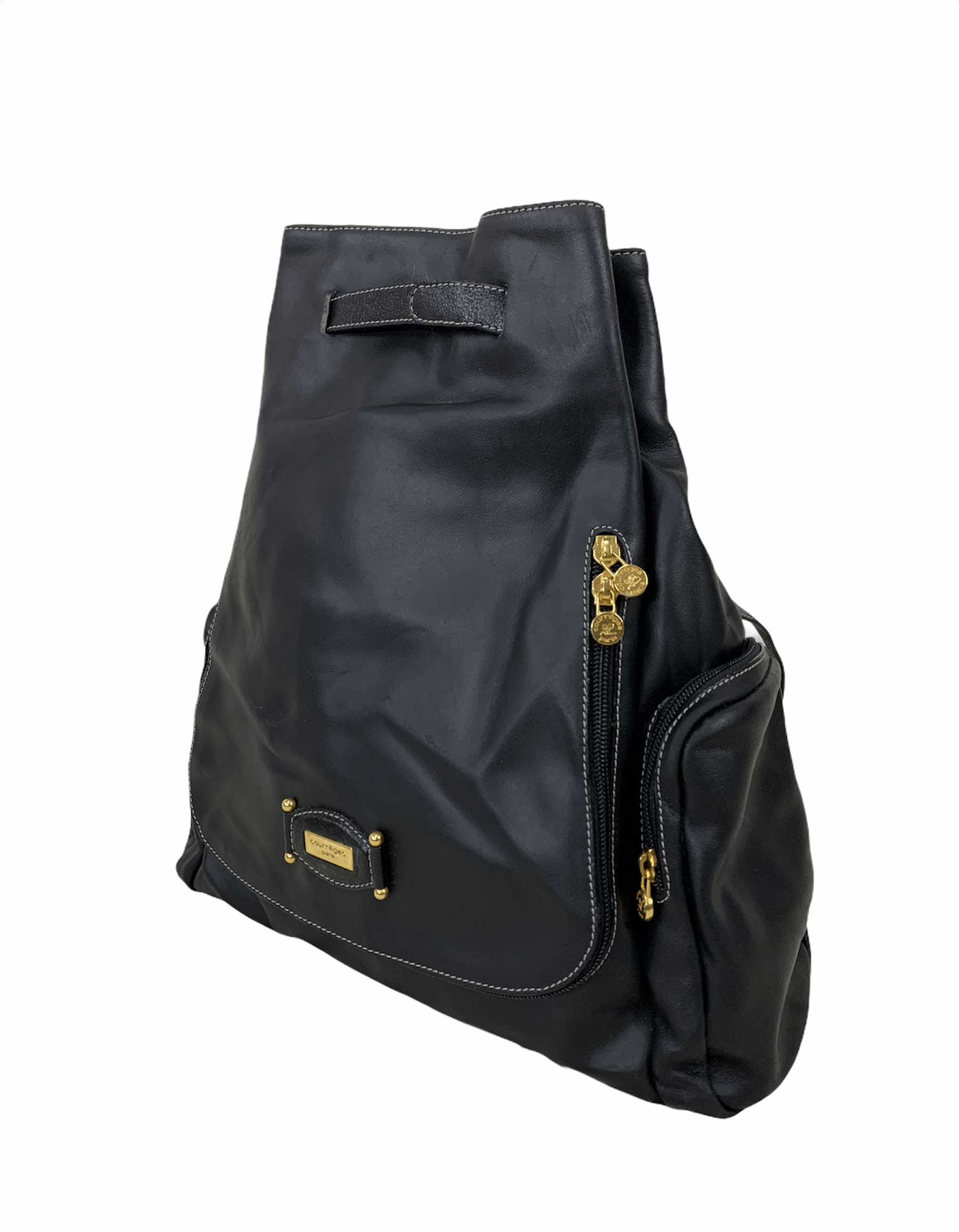 Andre Courreges × Courreges × Designer Courreges vtg authentic leather backpack made in france Size ONE SIZE - 1 Thumbnail
