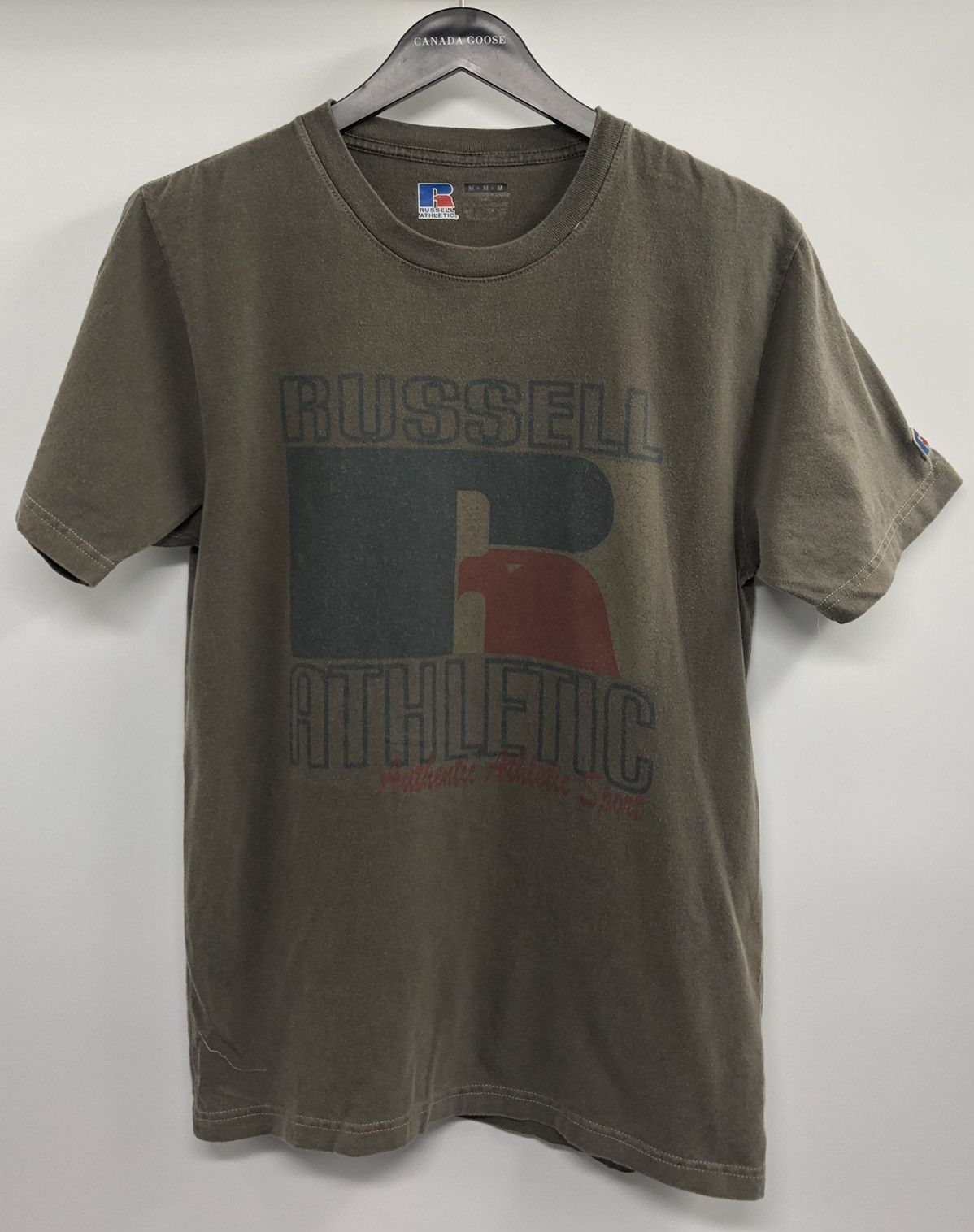 Russell Athletic Russell Athletic Vintage Wash Logo Brown T-Shirt Medium Size US M / EU 48-50 / 2 - 1 Thumbnail