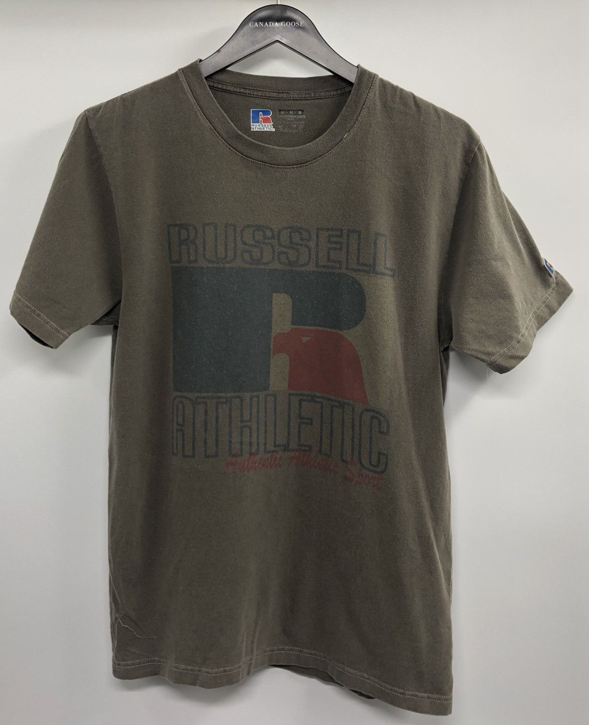 Russell Athletic Russell Athletic Vintage Wash Logo Brown T-Shirt Medium Size US M / EU 48-50 / 2 - 7 Thumbnail