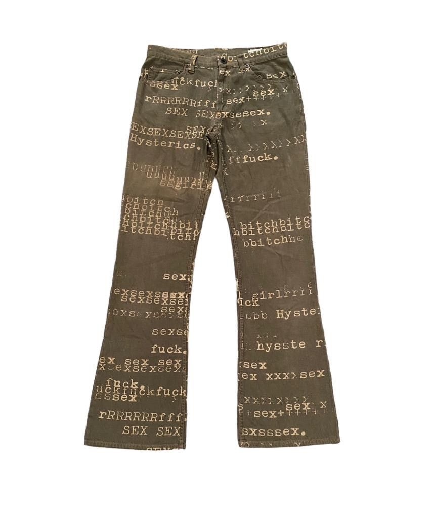 Hysteric Glamour Archive Hysteric Glamour pants sex bitch poem Size 28" / US 6 / IT 42 - 1 Thumbnail