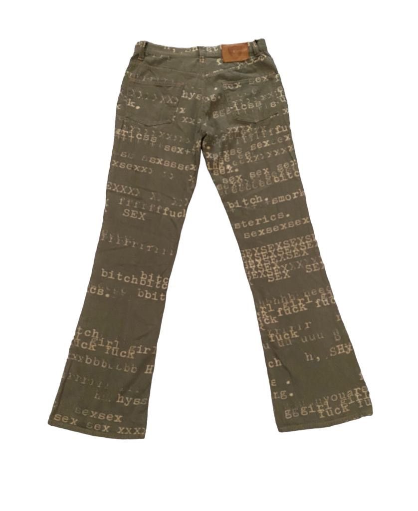 Hysteric Glamour Archive Hysteric Glamour pants sex bitch poem Size 28" / US 6 / IT 42 - 2 Thumbnail