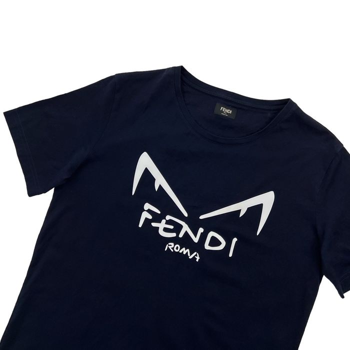 Fendi Roma Navy T Shirt