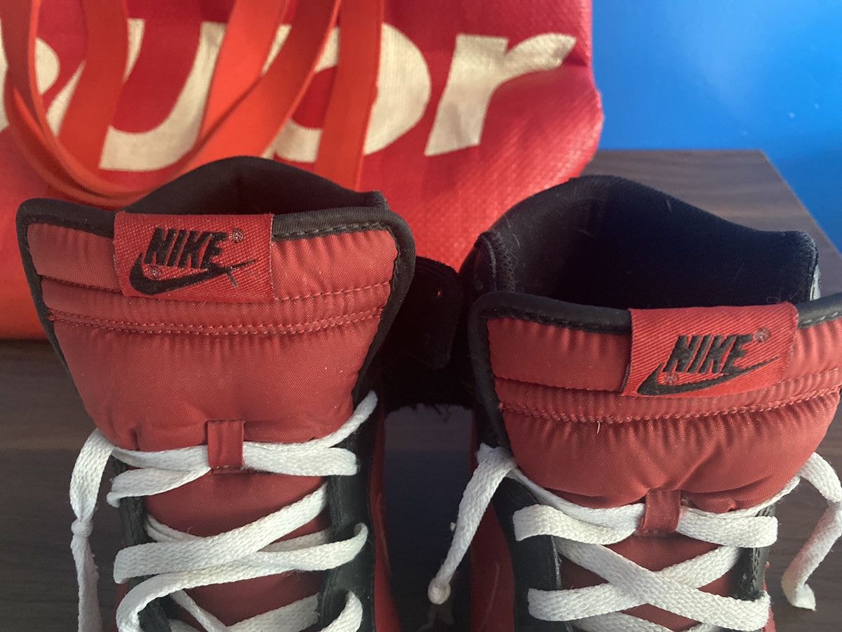 Nike Nike Dunk High Premium Bred Varsity Red 2010 PRM Size US 12 / EU 45 - 6 Thumbnail