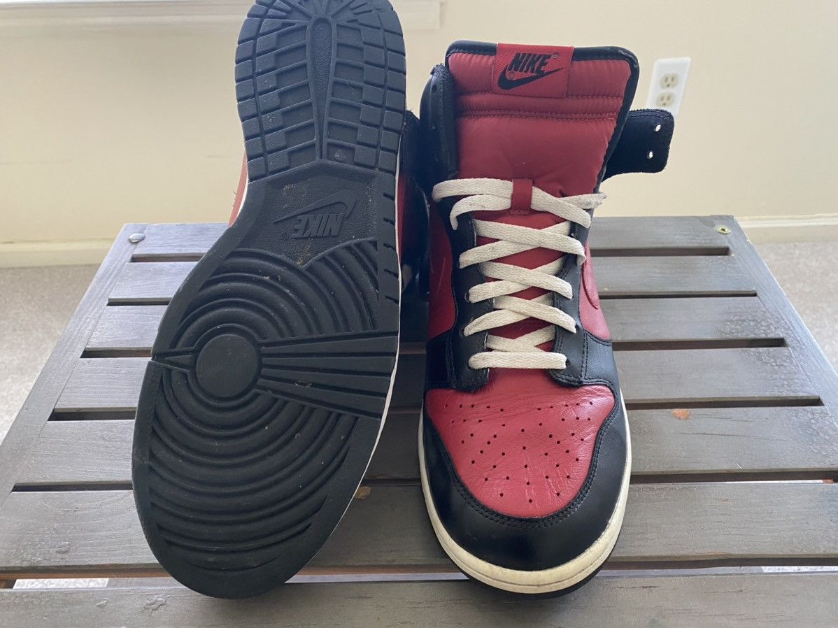Nike Nike Dunk High Premium Bred Varsity Red 2010 PRM Size US 12 / EU 45 - 4 Thumbnail