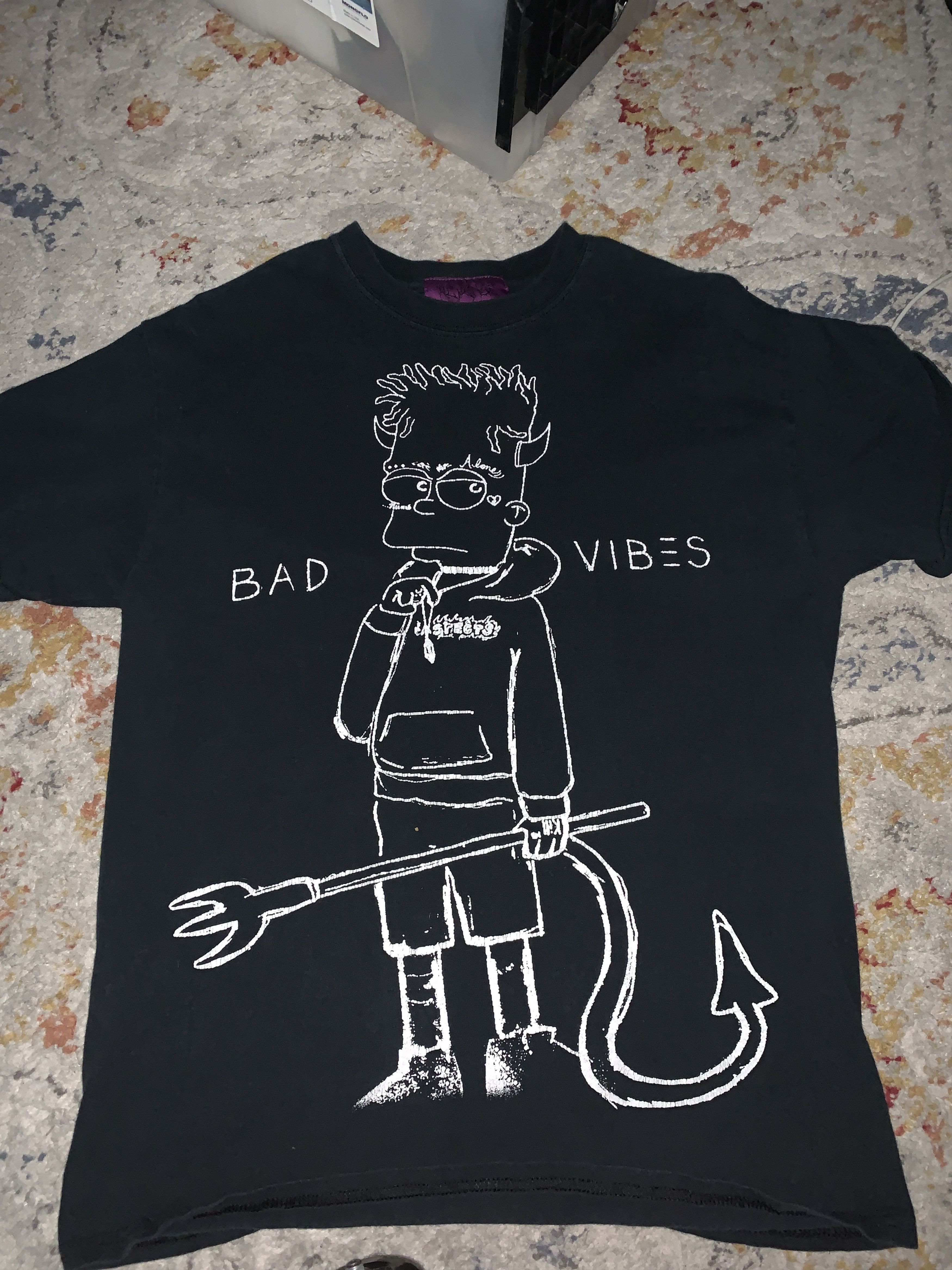 Revenge Rare Revenge XXXTENTACION Bart Simpson "BAD VIBES" Tee Black Size US M / EU 48-50 / 2 - 1 Thumbnail
