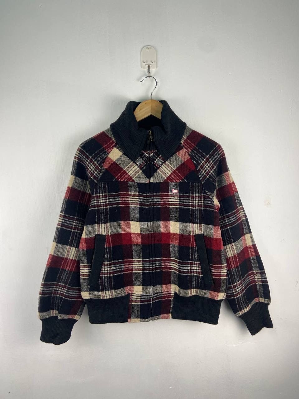 Vintage × Woolrich Woolen Mills STEALS🔥 Vintage Woolrich Plaid Tartan Wool Varsity Jacket Size US M / EU 48-50 / 2 - 1 Thumbnail