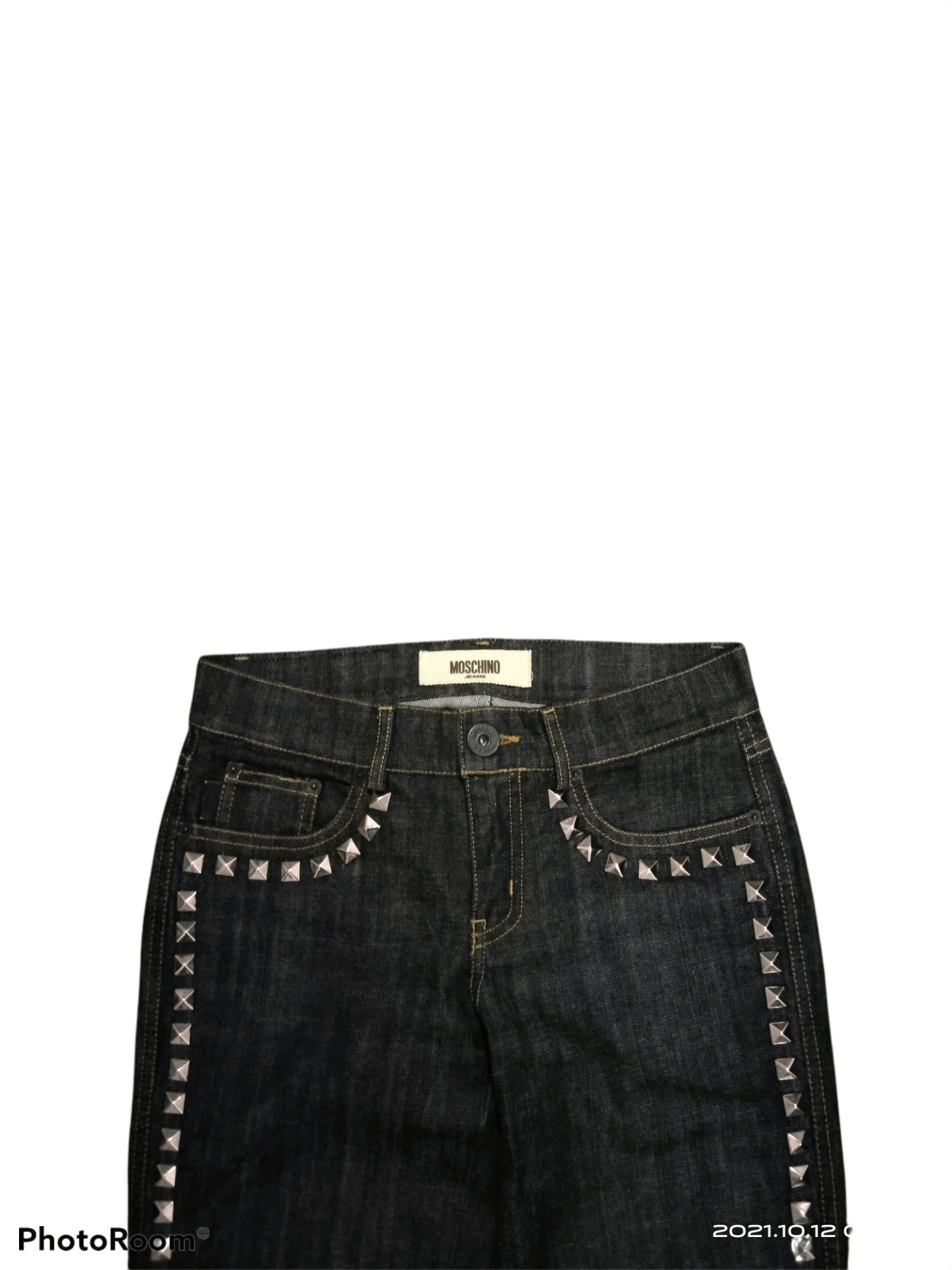 Moschino GRAIL🔥OG FLARED MOSCHINO STUDDED FLARE MADE IN ITALY Size US 28 / EU 44 - 4 Thumbnail
