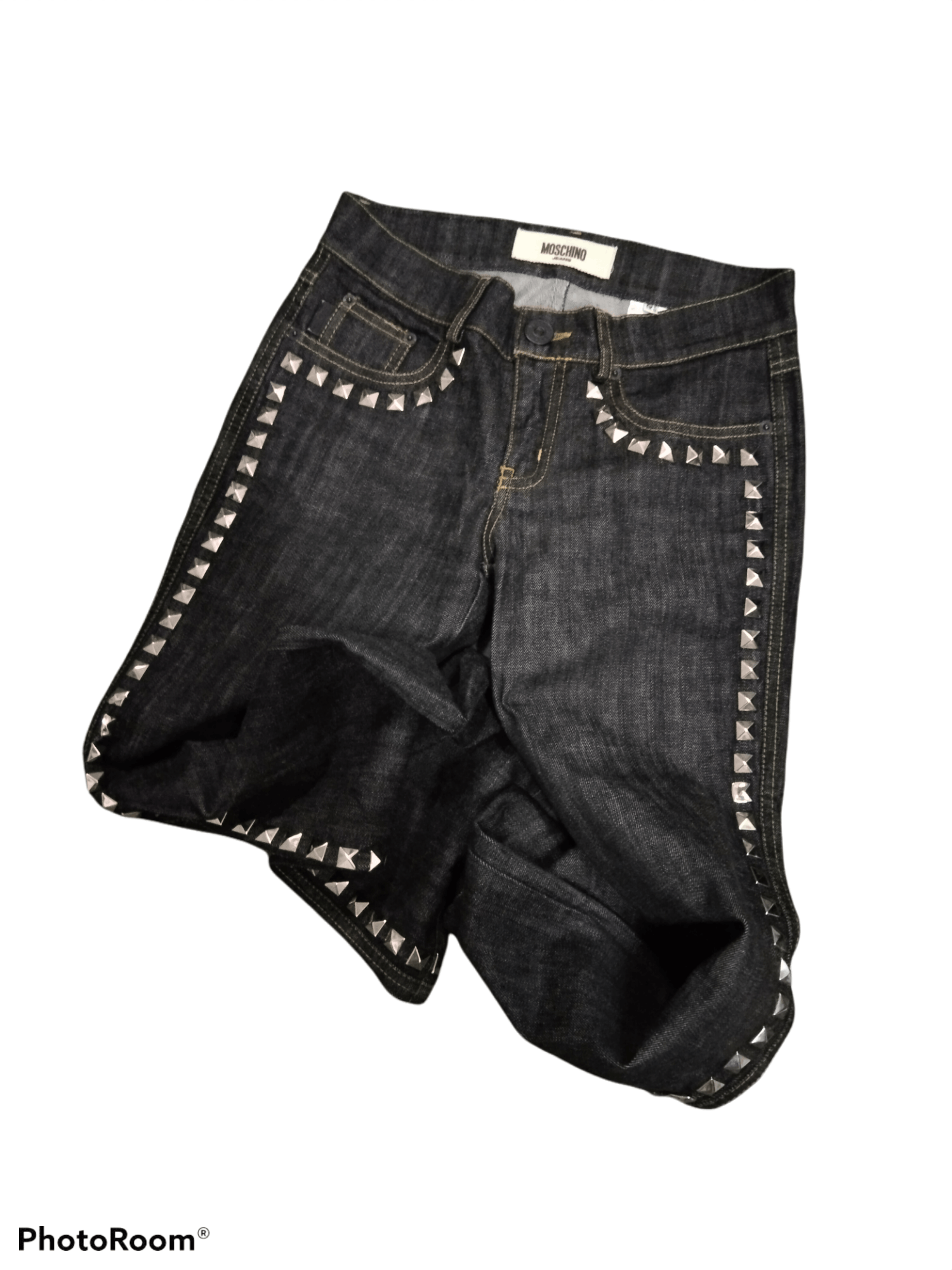 Moschino GRAIL🔥OG FLARED MOSCHINO STUDDED FLARE MADE IN ITALY Size US 28 / EU 44 - 3 Thumbnail