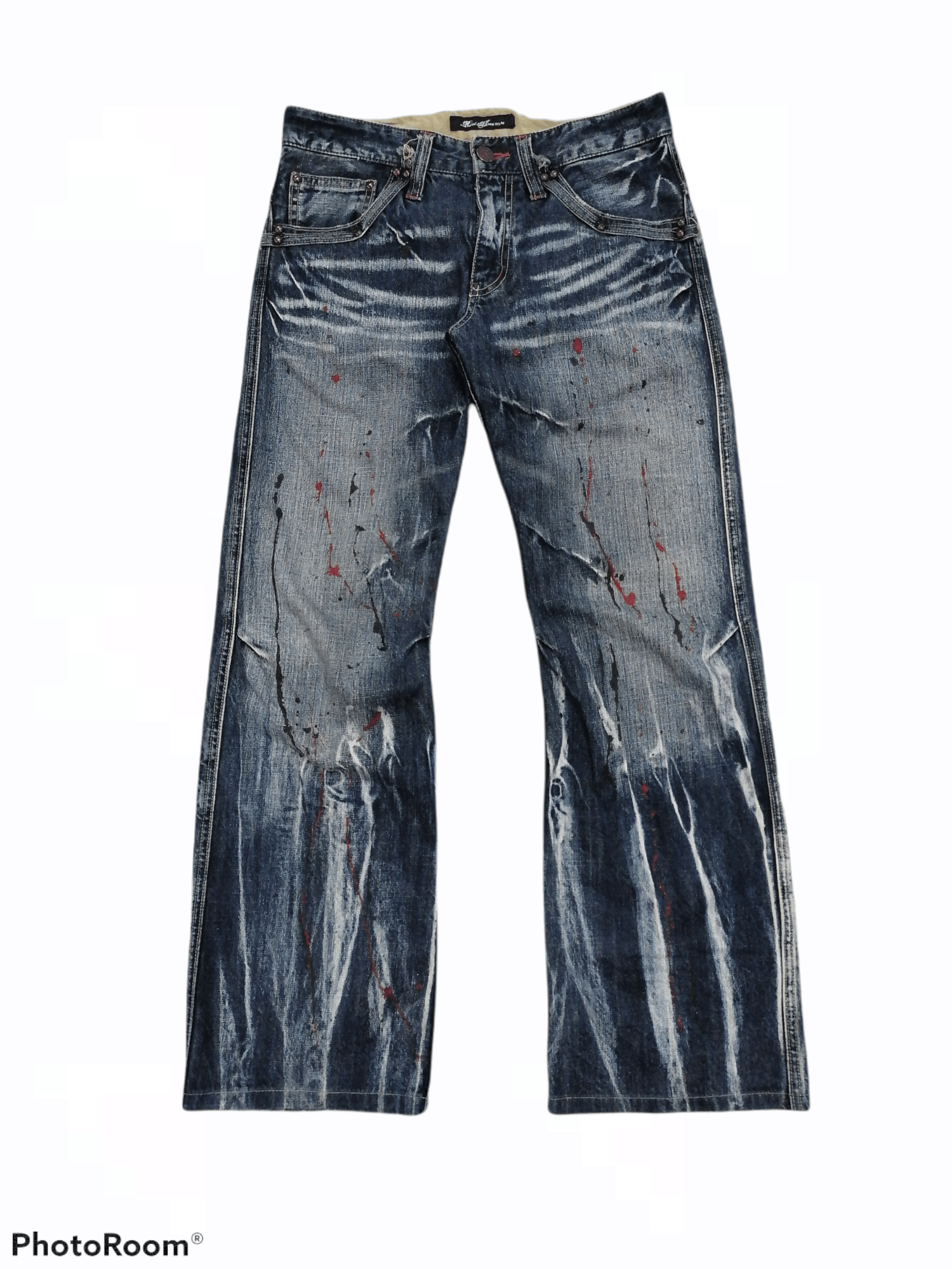 Flare Jeans Root Three Claw Mark Lightning Denim Pants