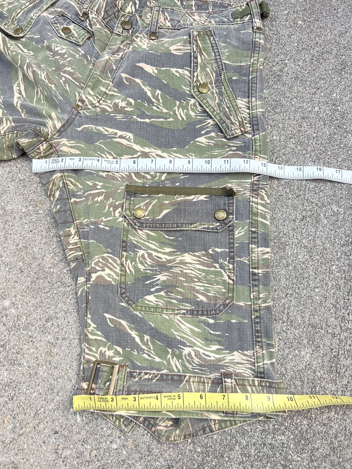 Vintage Vintage Men’s Bigi Tiger Stripes Camo Parachute Cargo Short Size US 31 - 3 Thumbnail
