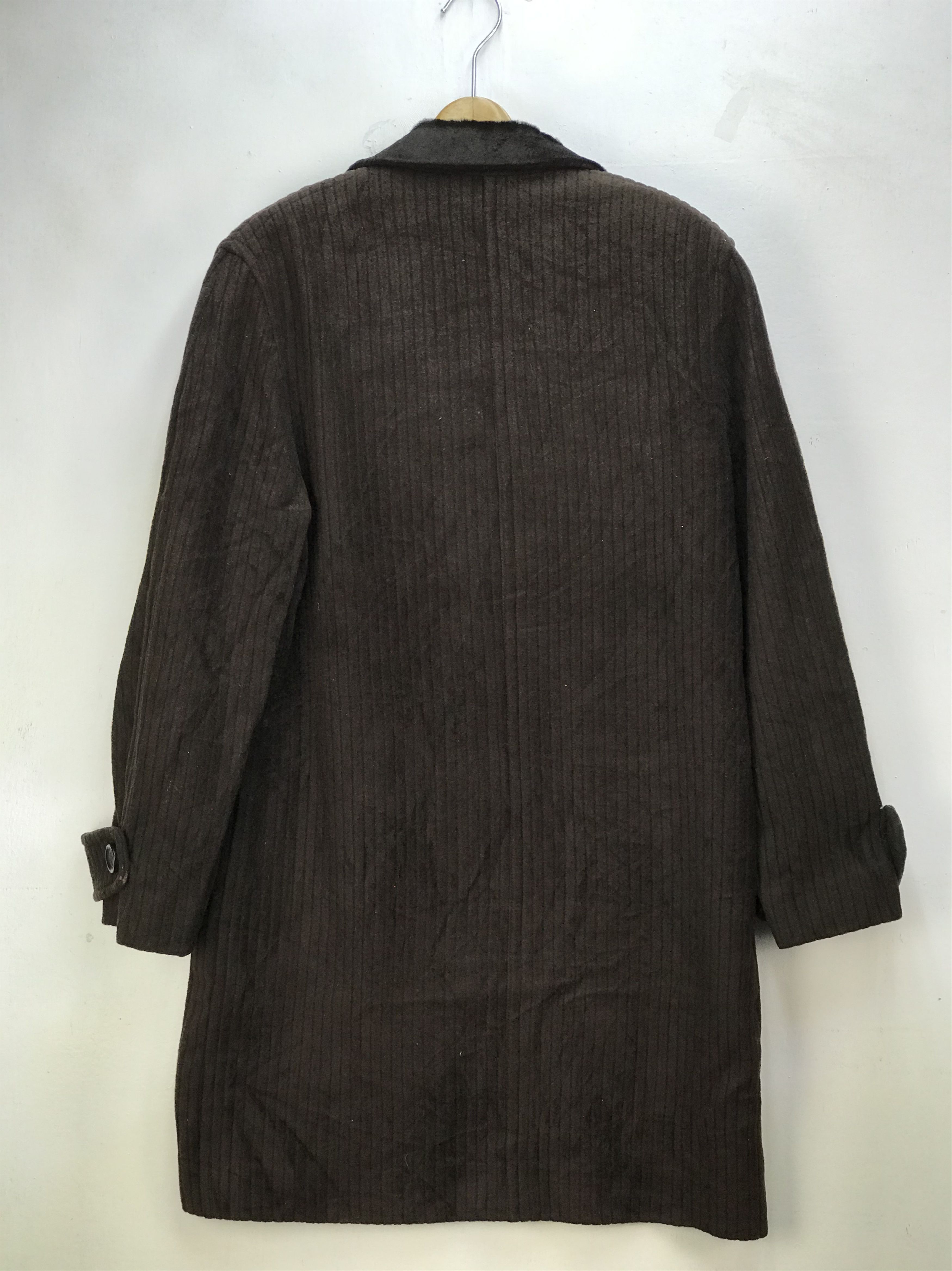 Versace GENNY BY VERSACE CURDUROY LEATHER COLAR OVERCOAT PARKA Size US M / EU 48-50 / 2 - 7 Thumbnail