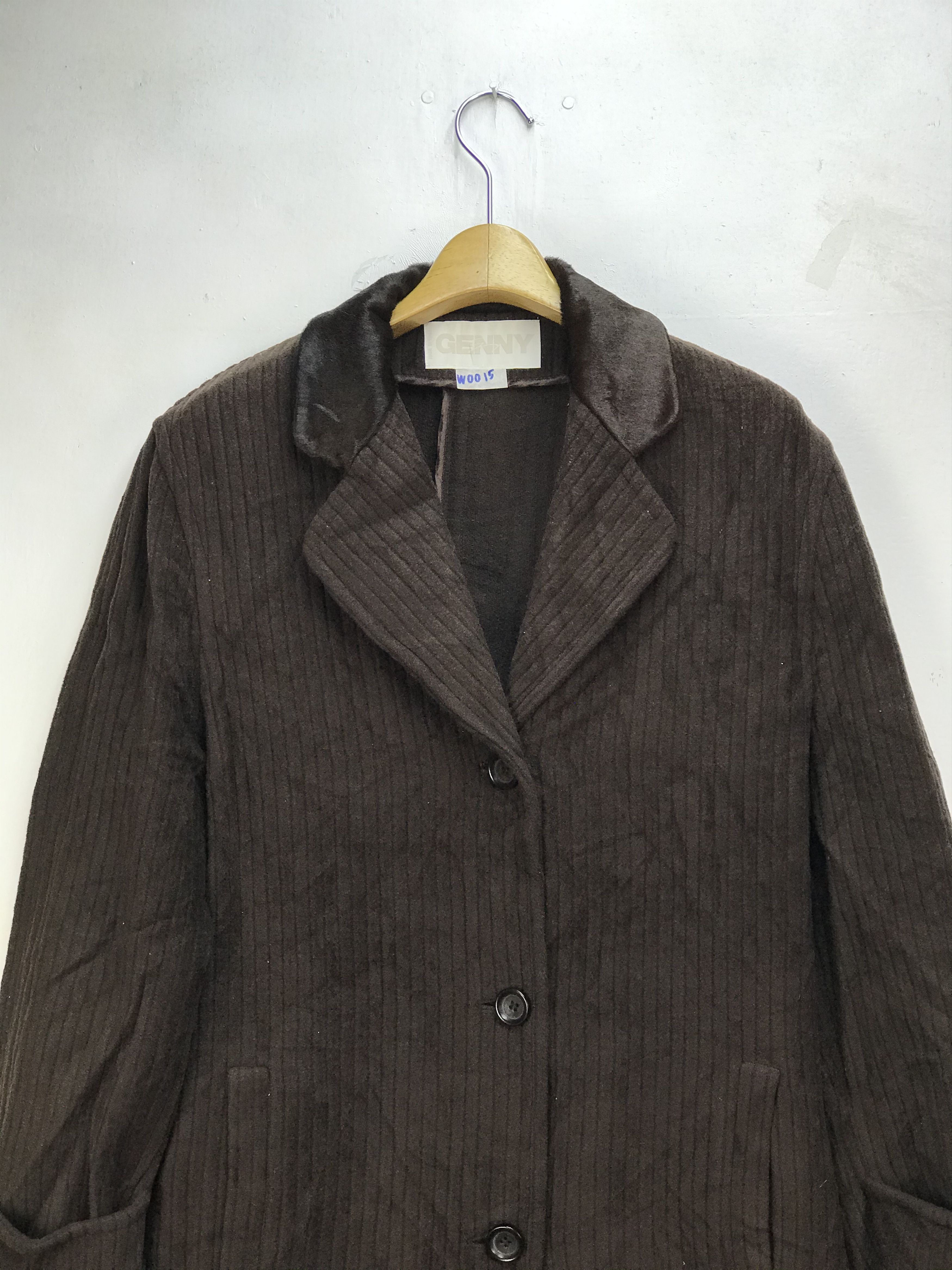 Versace GENNY BY VERSACE CURDUROY LEATHER COLAR OVERCOAT PARKA Size US M / EU 48-50 / 2 - 2 Thumbnail