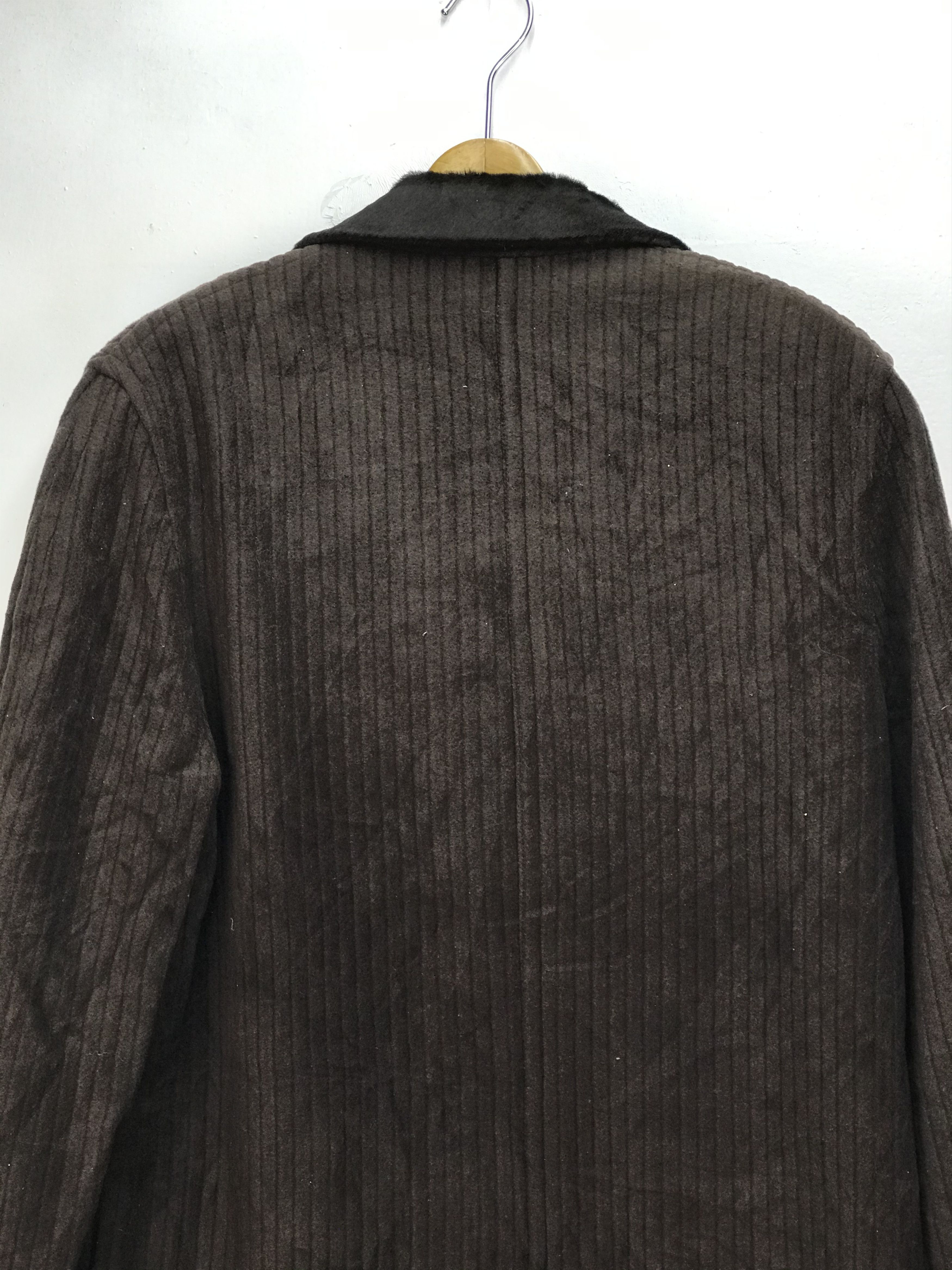 Versace GENNY BY VERSACE CURDUROY LEATHER COLAR OVERCOAT PARKA Size US M / EU 48-50 / 2 - 8 Thumbnail
