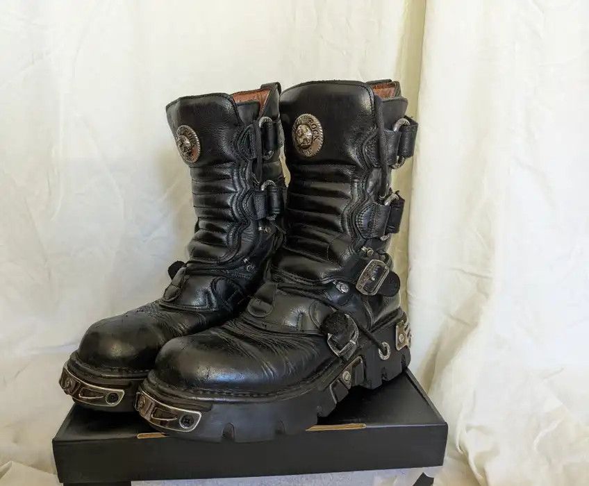 image of New Rock Reactor Boots in Black, Men's (Size 9)