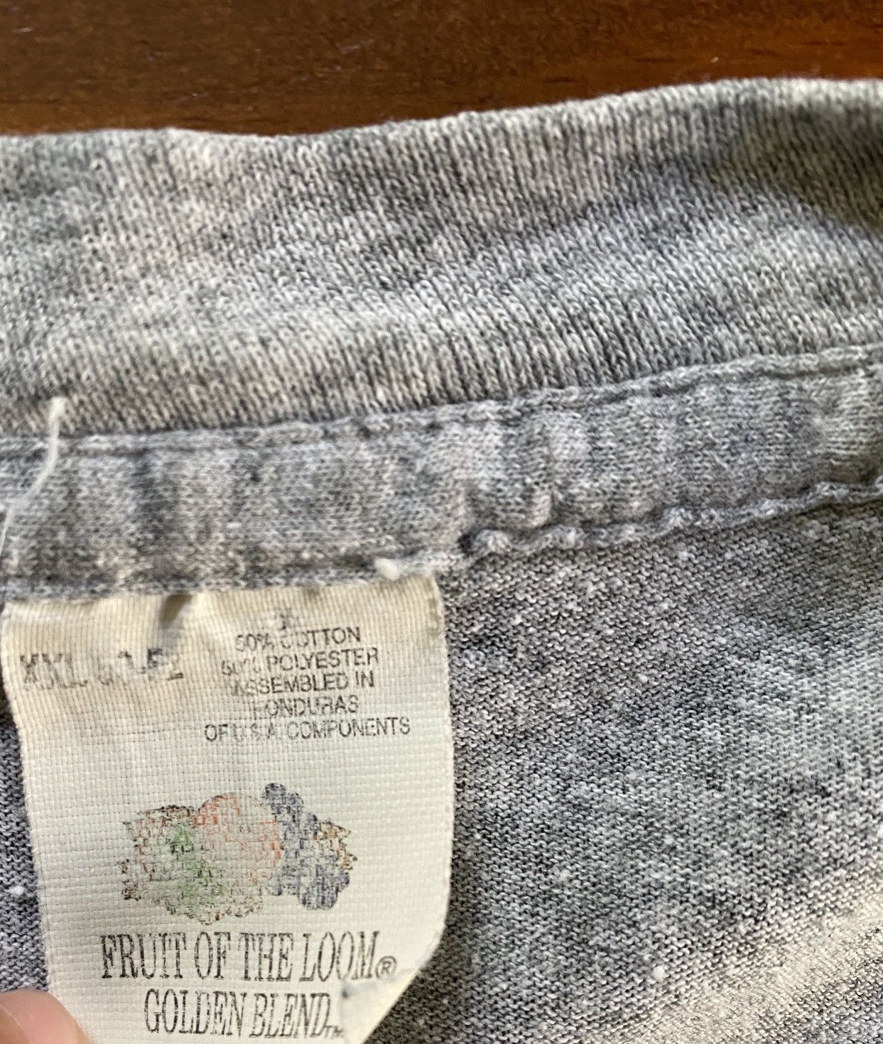 Fruit Of The Loom Vintage 80’s Grey Blank Thin Single Stitch Pocket Tank Top Size US XL / EU 56 / 4 - 6 Thumbnail