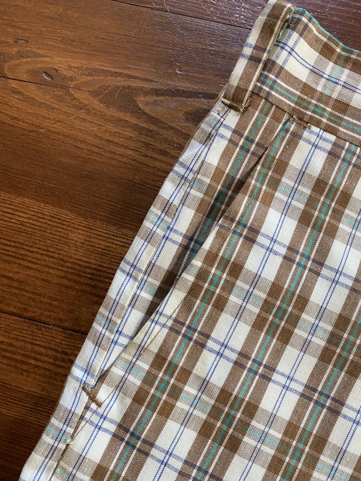 Sears Vintage 70’s Kings Road Plaid Shorts Size US 35 - 5 Thumbnail