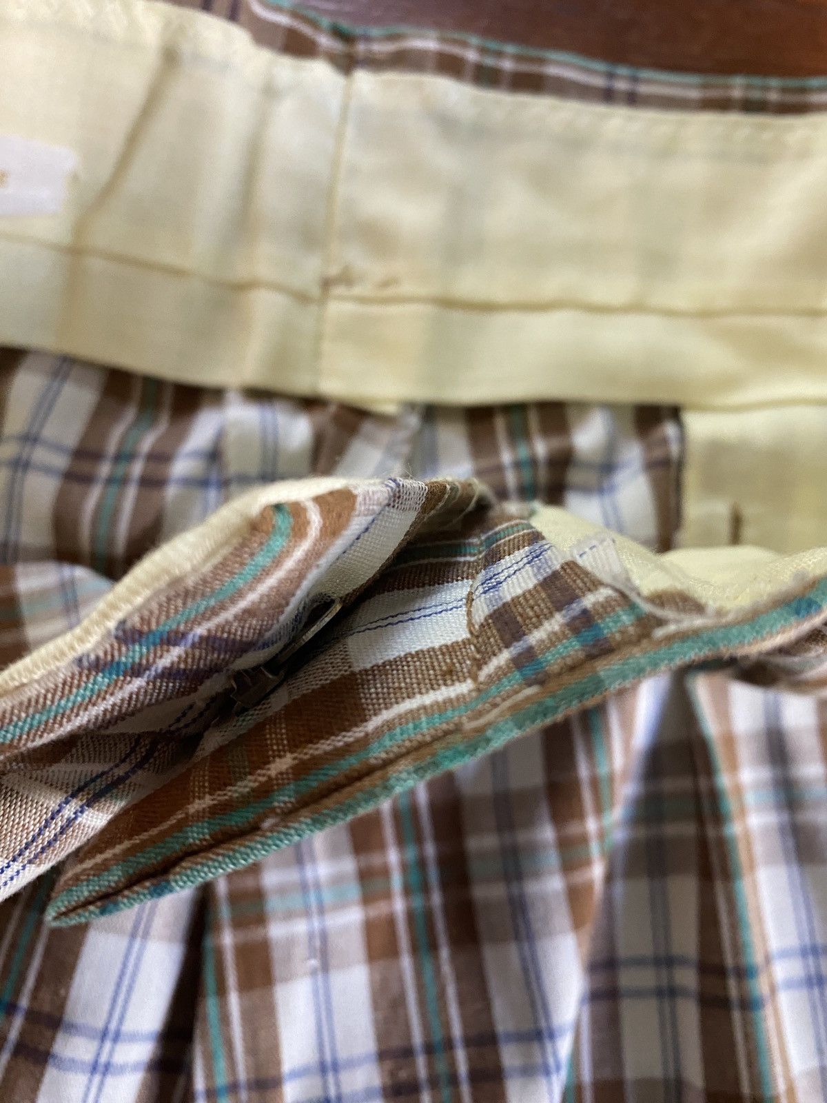 Sears Vintage 70’s Kings Road Plaid Shorts Size US 35 - 9 Thumbnail