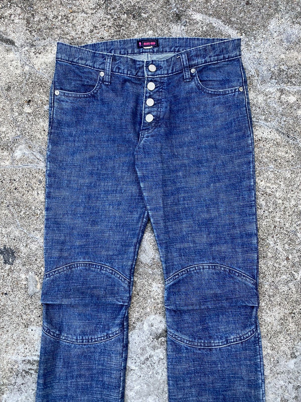 💥RARE💥Japanese Denim ROSE BUD Double Knees Like Hysterics