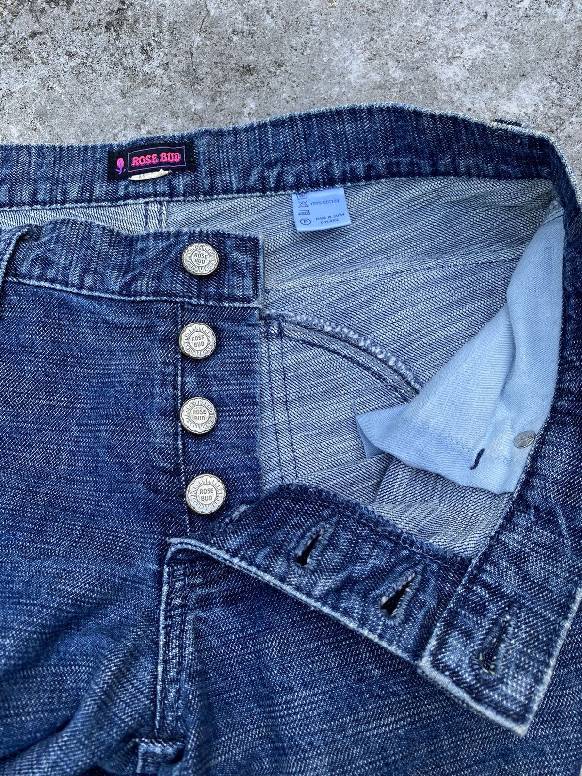 💥RARE💥Japanese Denim ROSE BUD Double Knees Like Hysterics