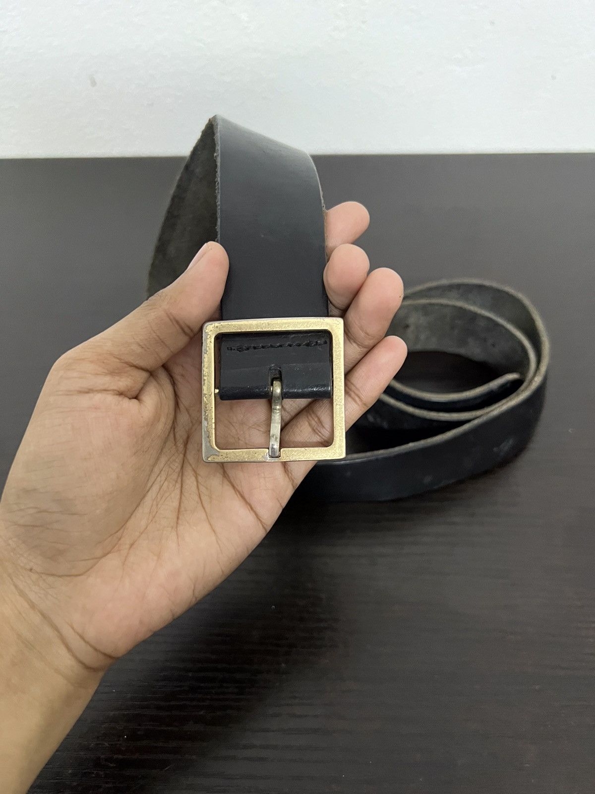 Leather Unbrand Leather Buckle Belt Size ONE SIZE - 4 Thumbnail