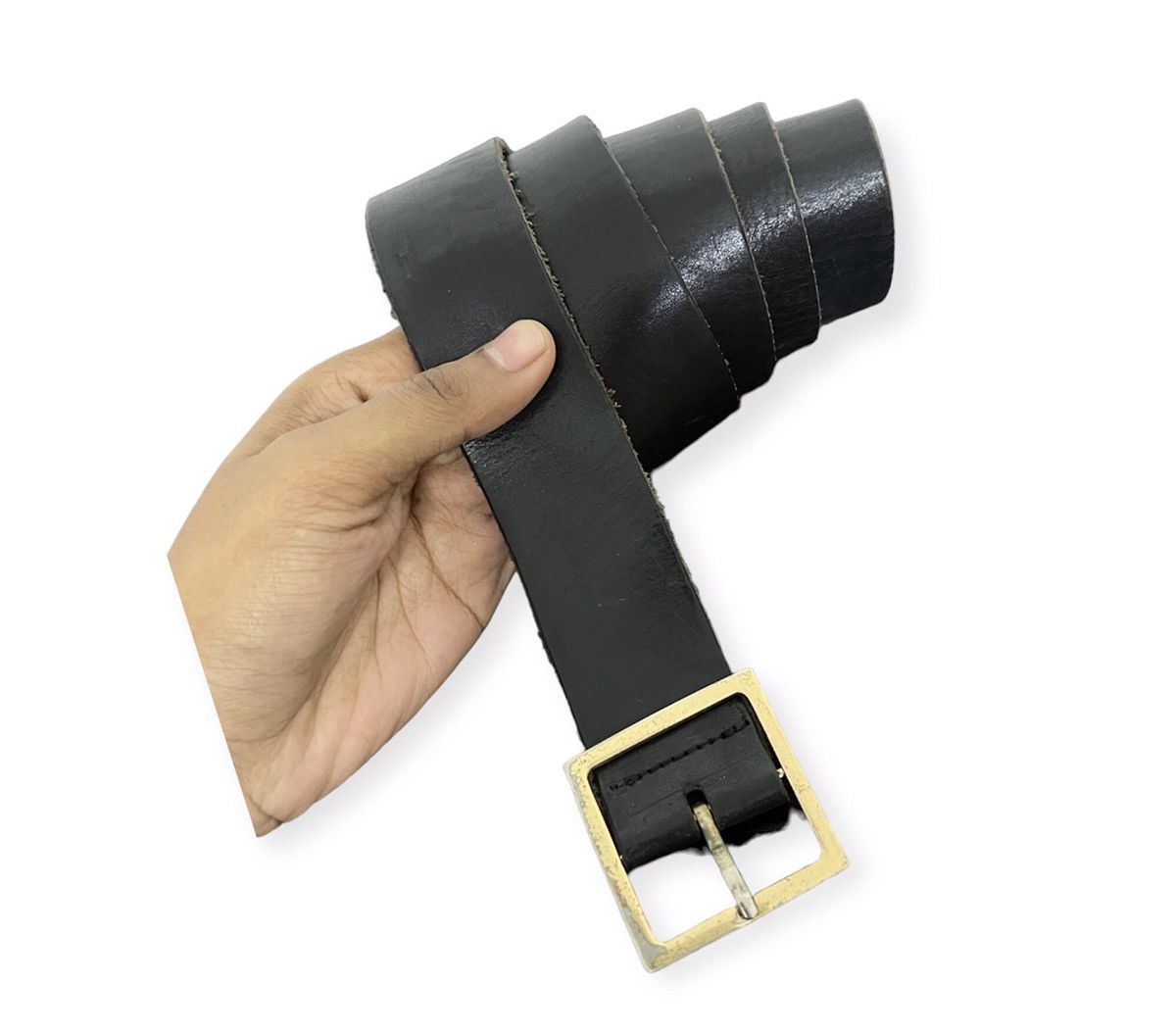 image of Unbrand Leather Buckle Belt, Men's