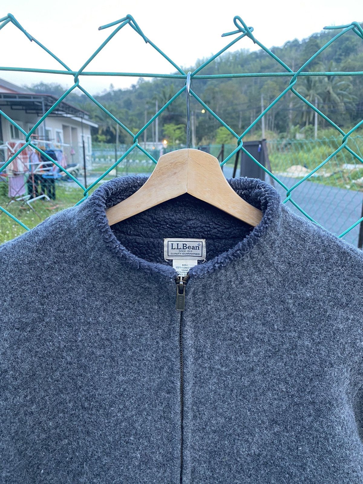 L.L. Bean × Vintage AW L.L Bean Lamb Wool Zip Up Jacket Size L / US 10 / IT 46 - 4 Thumbnail