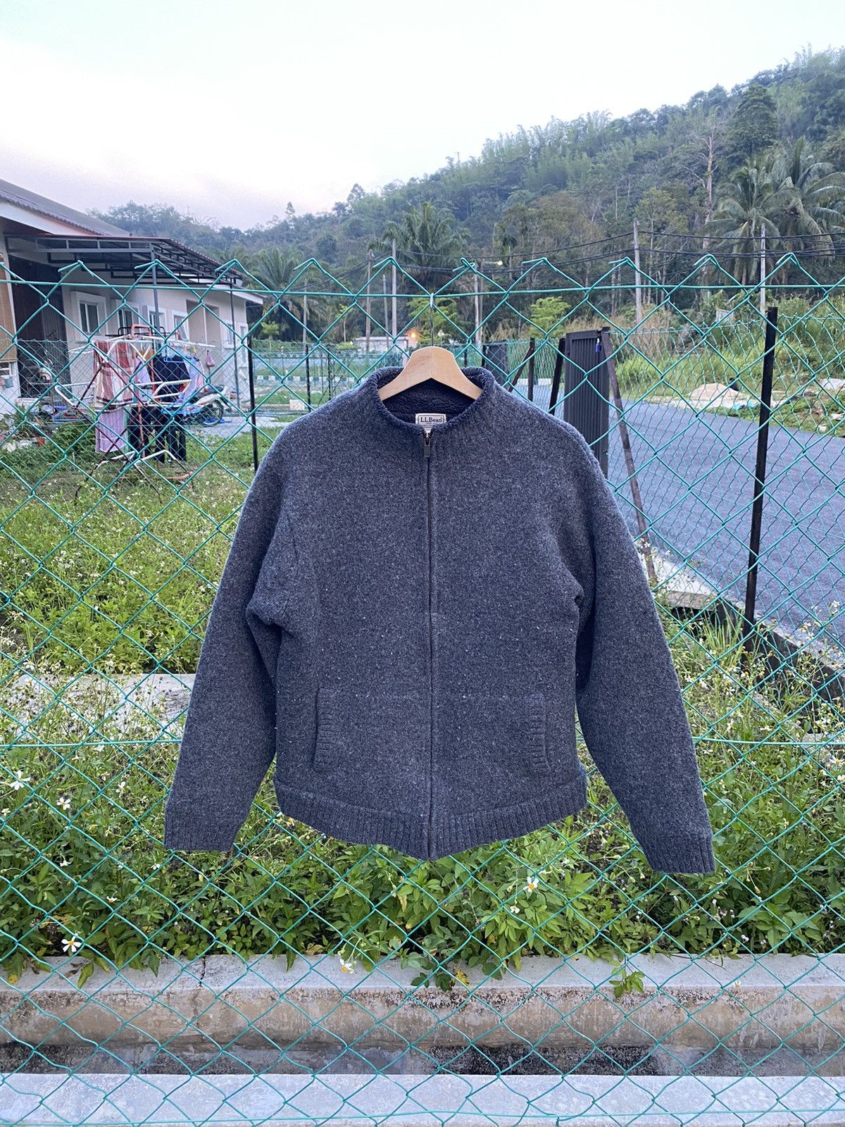 L.L. Bean × Vintage AW L.L Bean Lamb Wool Zip Up Jacket Size L / US 10 / IT 46 - 1 Thumbnail