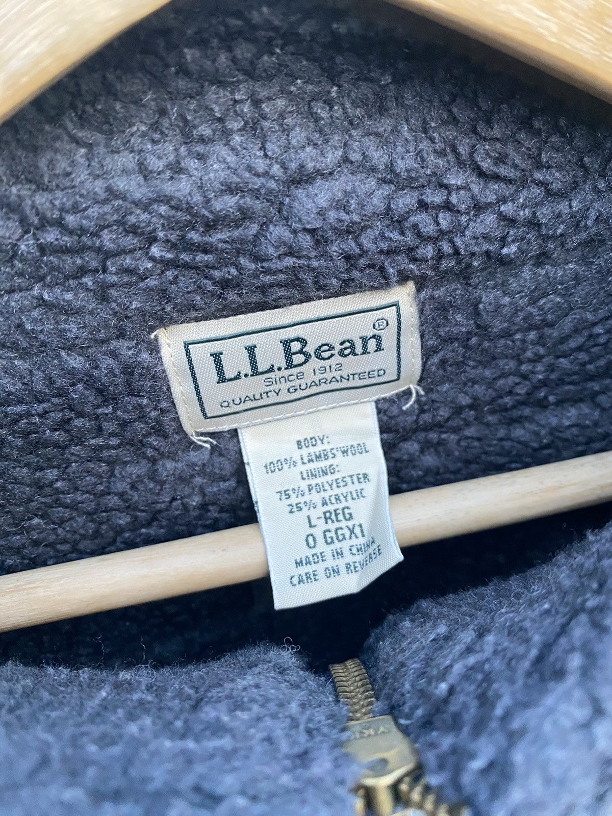 L.L. Bean × Vintage AW L.L Bean Lamb Wool Zip Up Jacket Size L / US 10 / IT 46 - 7 Thumbnail
