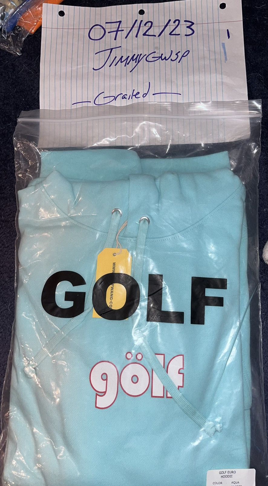 Golf Wang Golf Wang Euro Hoodie XL Aqua Blue Grailed