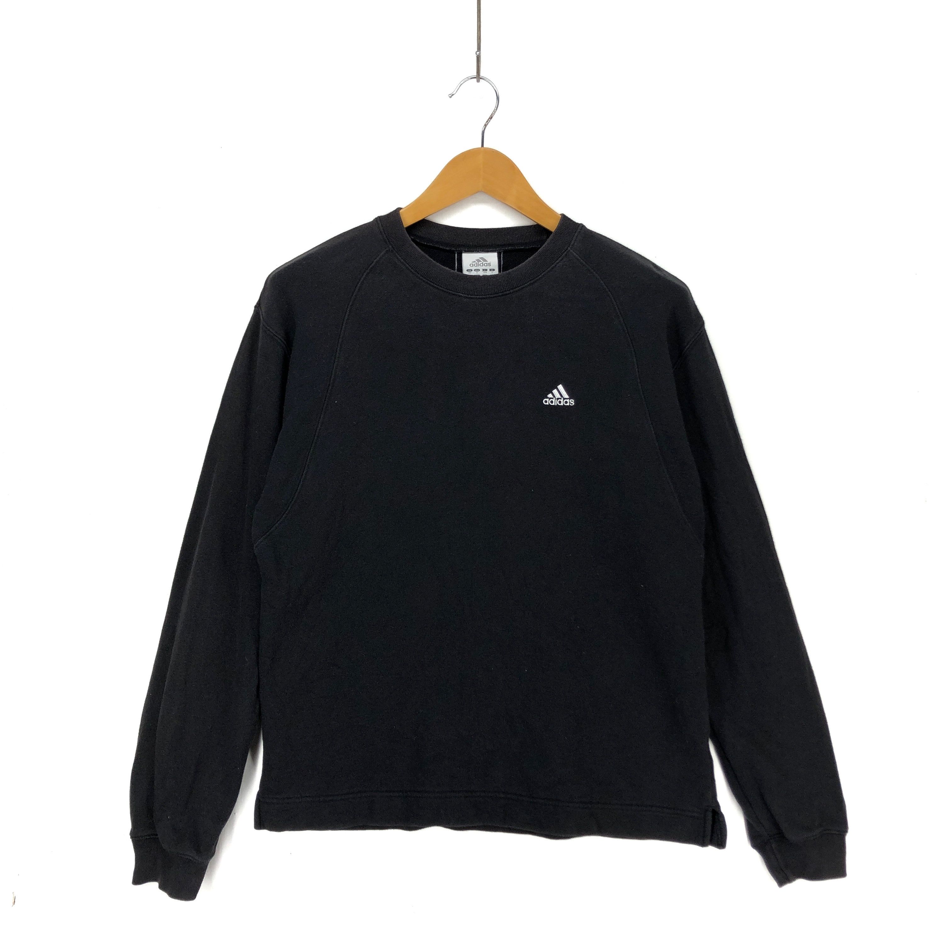 image of Adidas Three Stripe Crew Neck Sweatshirt 1493-55 in Black, Men's (Size Medium)