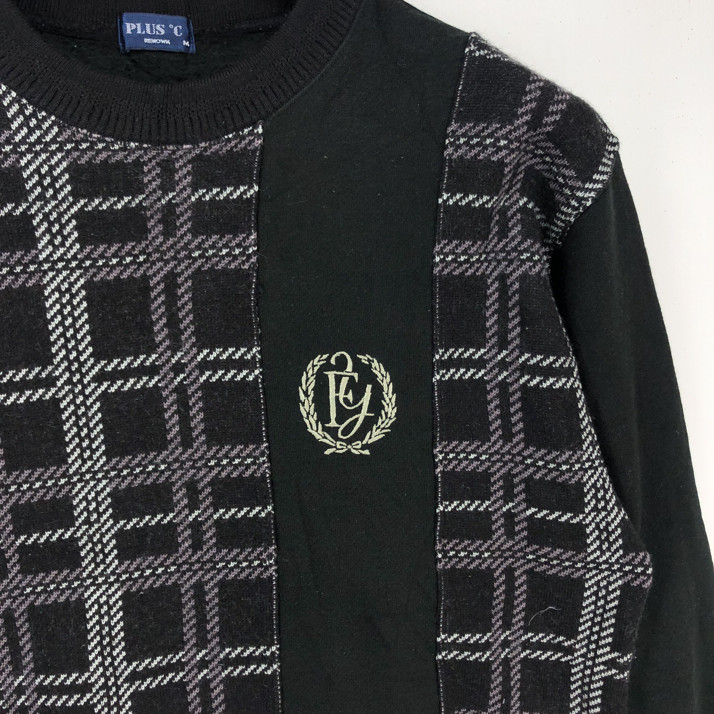 RENOWN PLUS C RENOWN Crew Neck Checker Sweatshirt #1572-58 Size US M / EU 48-50 / 2 - 3 Thumbnail