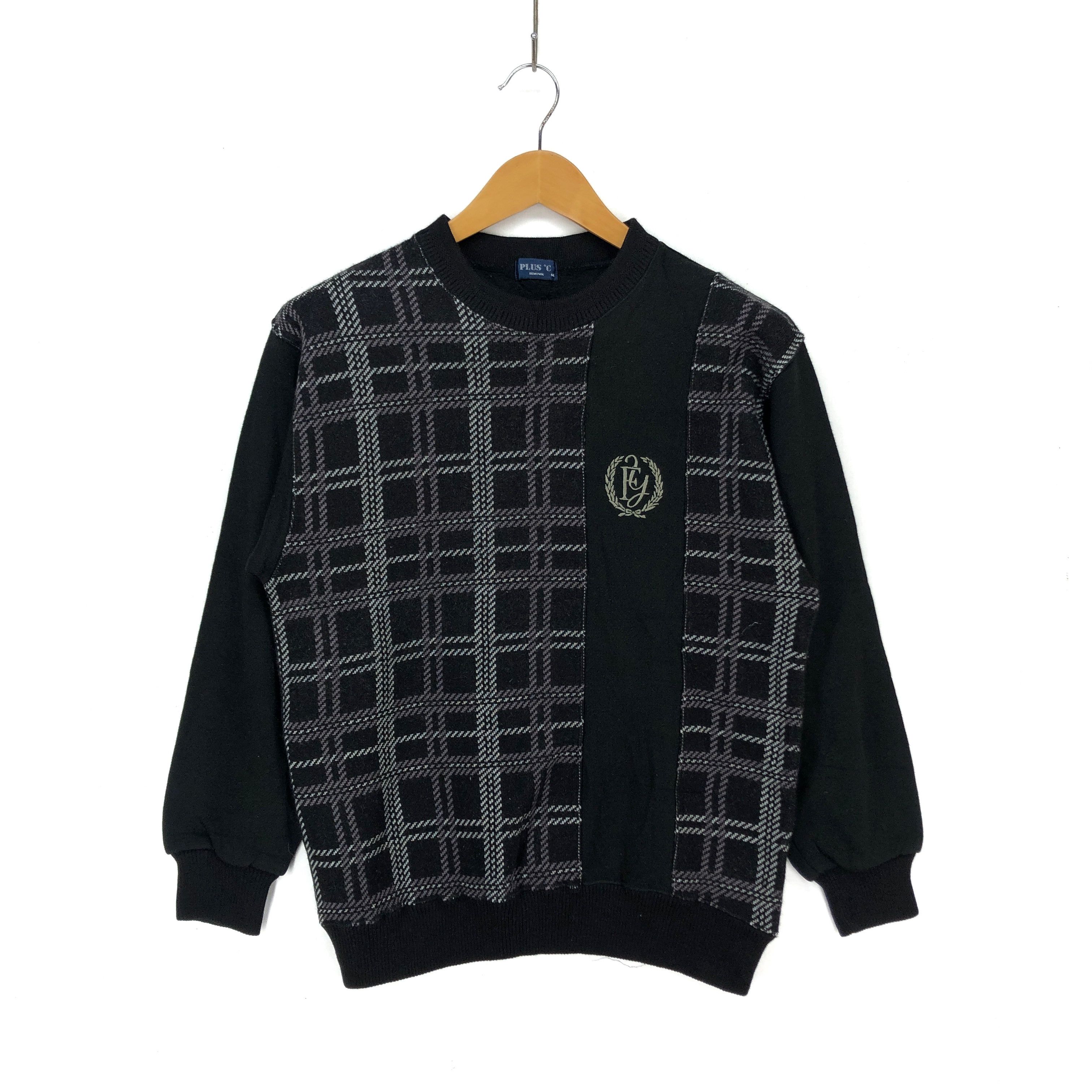 RENOWN PLUS C RENOWN Crew Neck Checker Sweatshirt #1572-58 Size US M / EU 48-50 / 2 - 1 Thumbnail