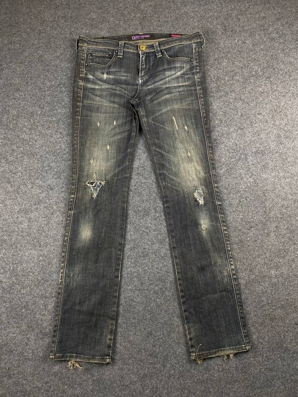 image of Distressed Denim Back Number Black Label Tokyo Girls Collection Distressed, Women's (Size 32)