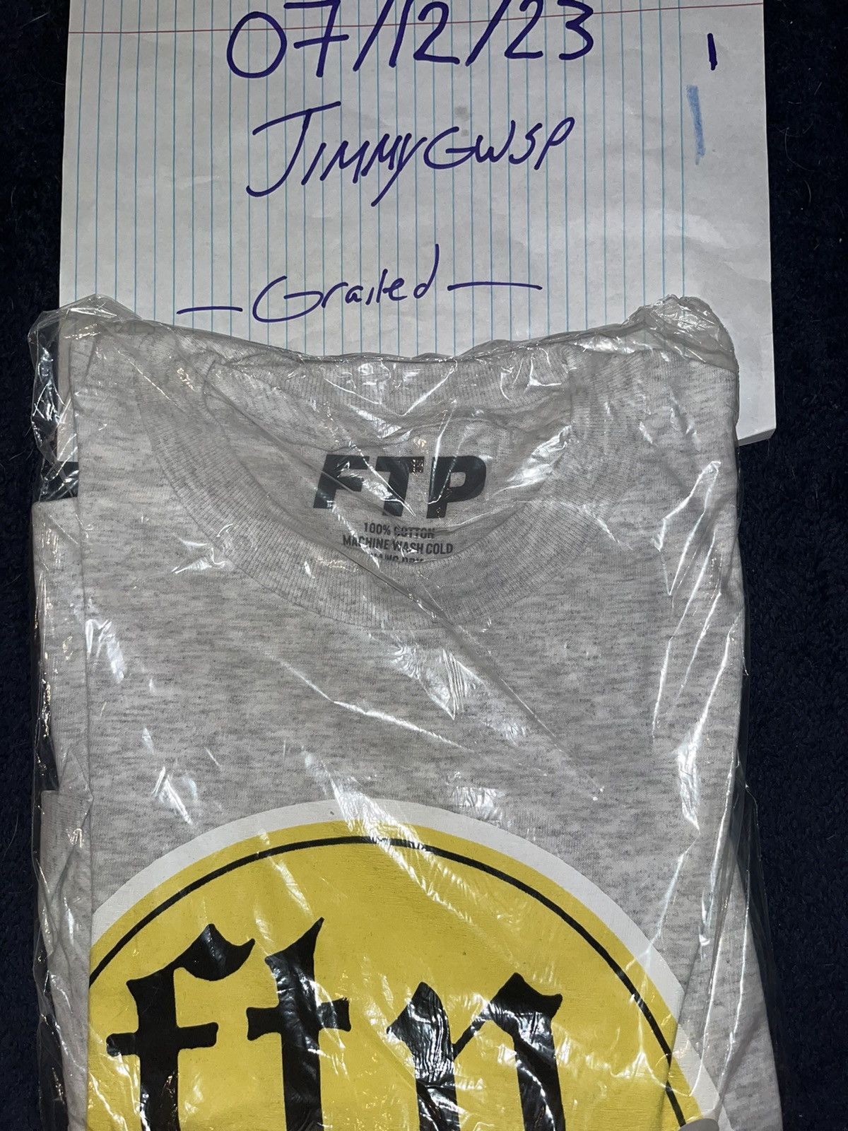 Tee-shirt FTP Red Smiley - Taille L Pour Homme, Occasion En Très Bon état, Couleur Rouge