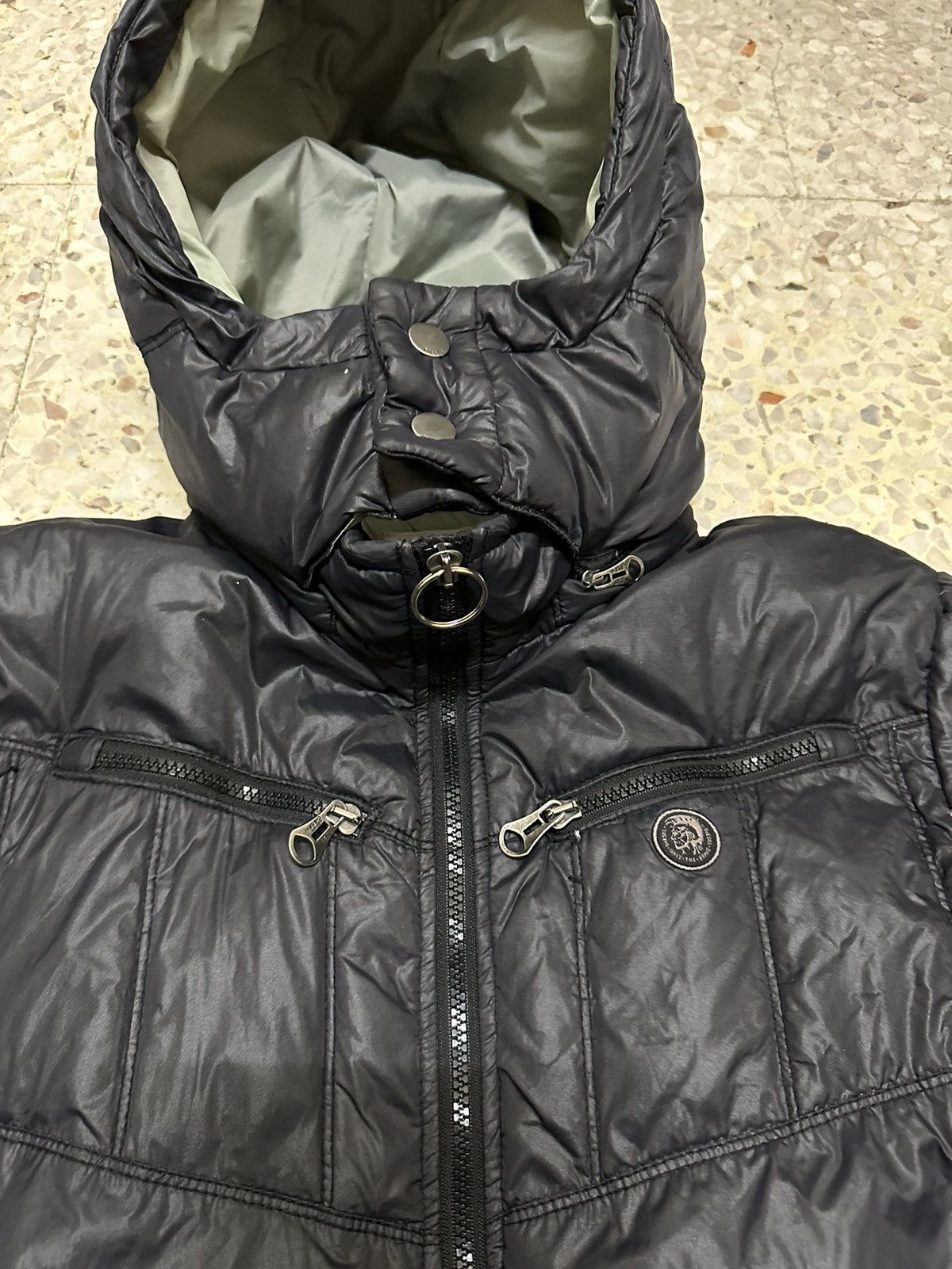 Diesel × Diesel Black Gold Diesel Puffer Jacket Design With Hoodie Size US XL / EU 56 / 4 - 5 Thumbnail