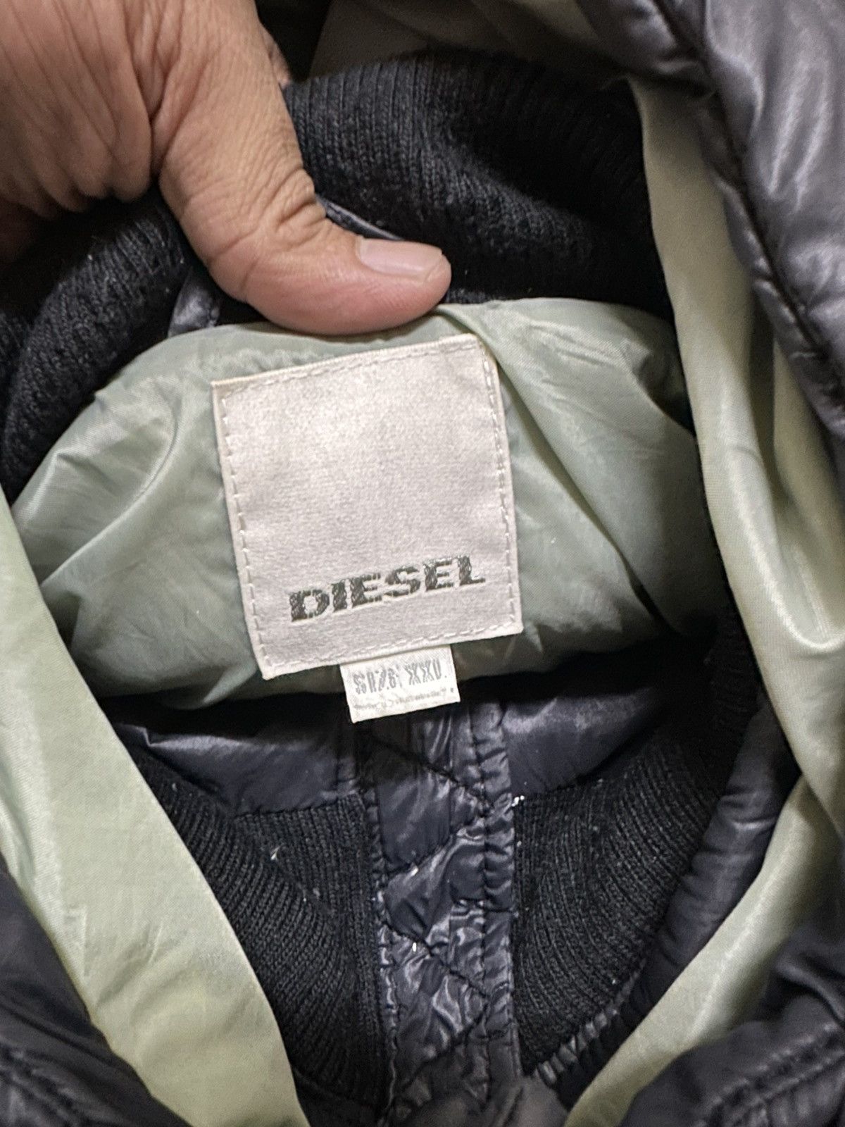 Diesel × Diesel Black Gold Diesel Puffer Jacket Design With Hoodie Size US XL / EU 56 / 4 - 3 Thumbnail