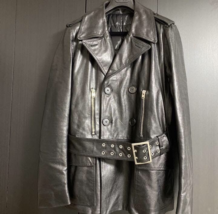 Dior × Hedi Slimane 2007AW Dior Homme Leather Trench Coat
