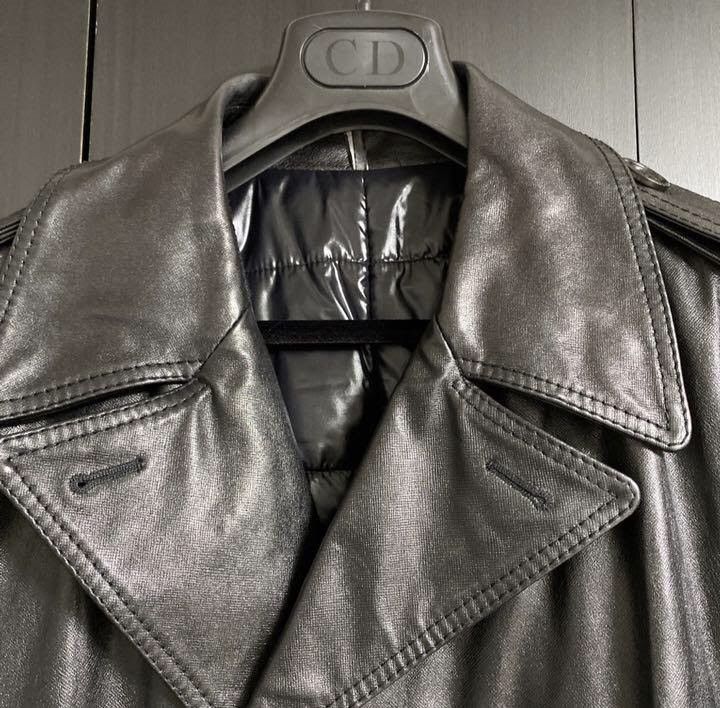 Dior × Hedi Slimane 2007AW Dior Homme Leather Trench Coat