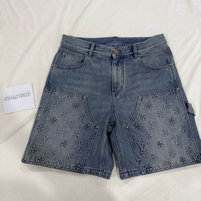 Louis Vuitton Denim Carpenter Shorts Blue Men's - US