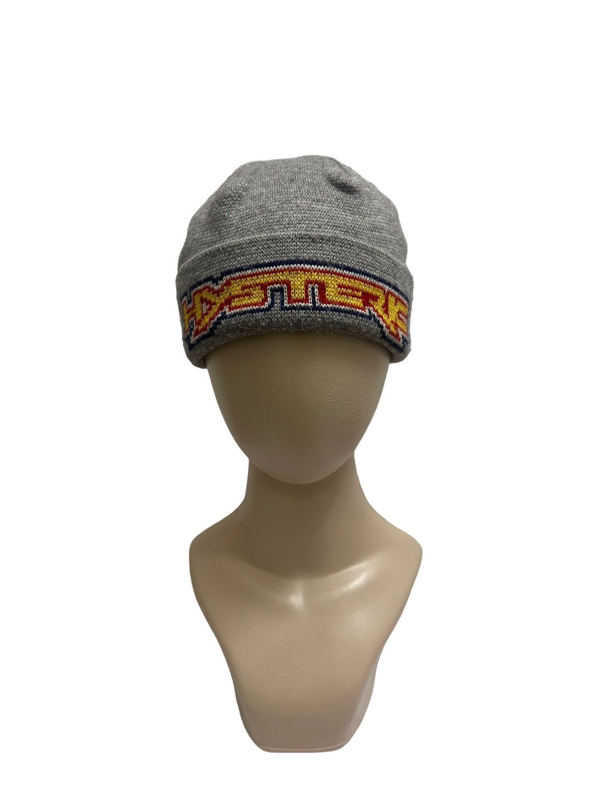 image of Hysteric Glamour Hysteric Spellout Logo Beanie in Grey, Men's