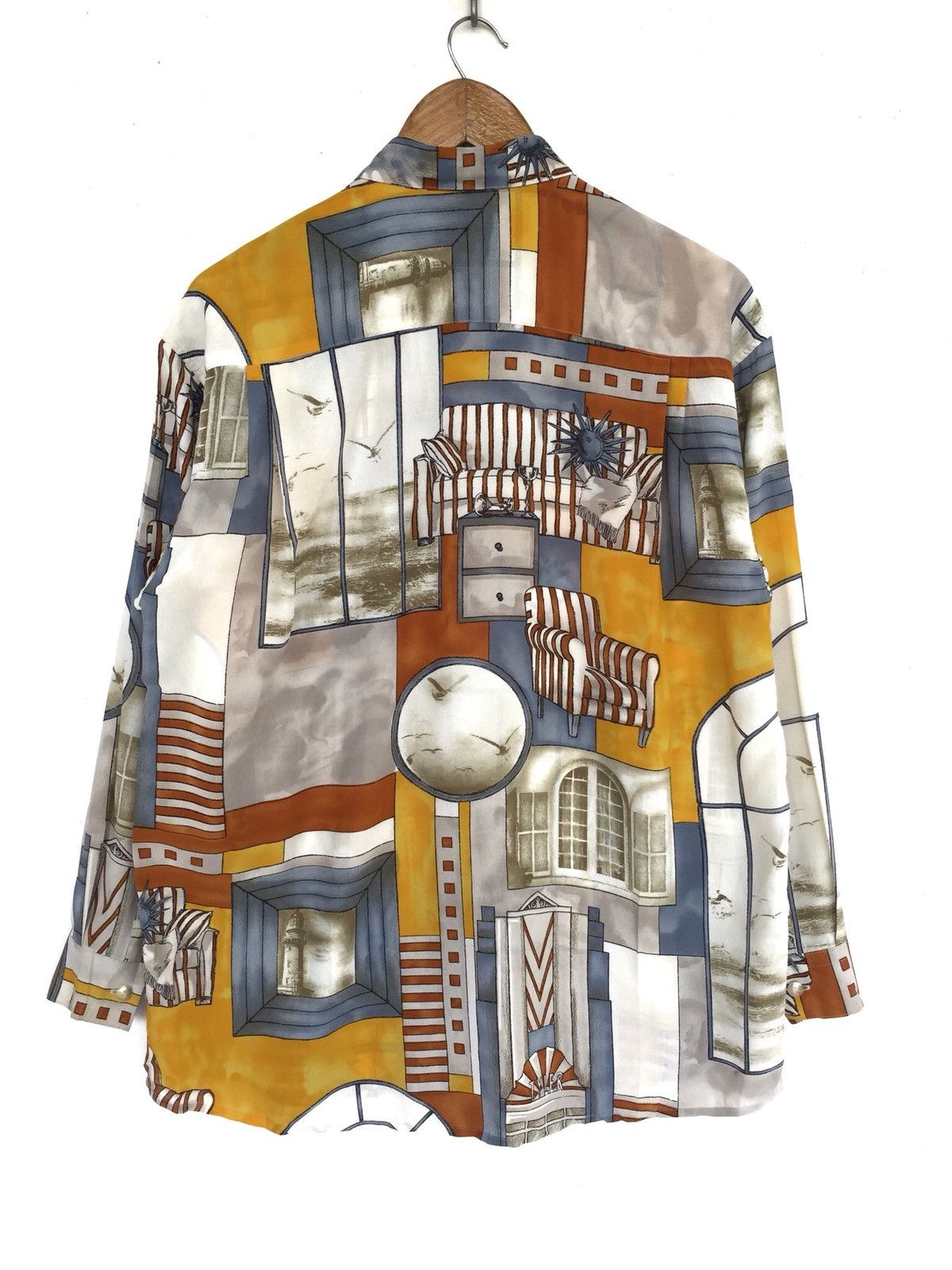Yoshiyuki Konishi Angelo Overprinted Home Panoramas Polyester Button Up Shirt Size US L / EU 52-54 / 3 - 5 Thumbnail
