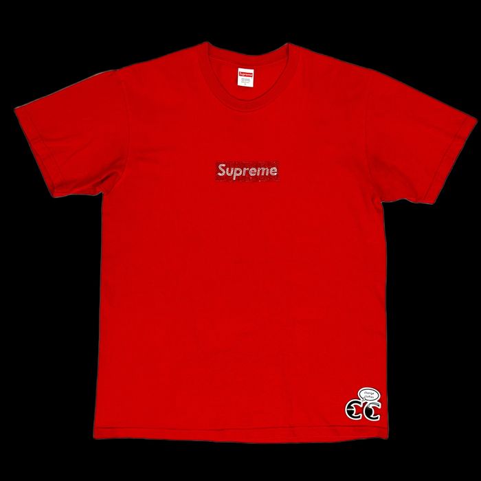 Supreme Swarovski Box Logo Hooded Sweatshirt Red Men's - SS19 - US