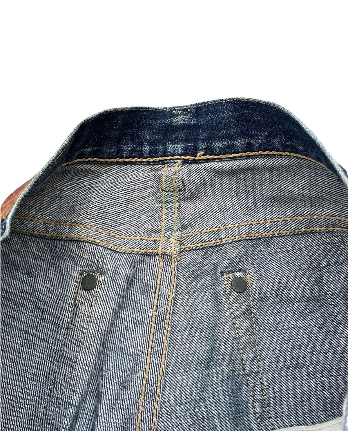 Japanese Brand Skull Jeans by Analchemist Vintage Aging Distressed Denim Size US 31 - 8 Thumbnail