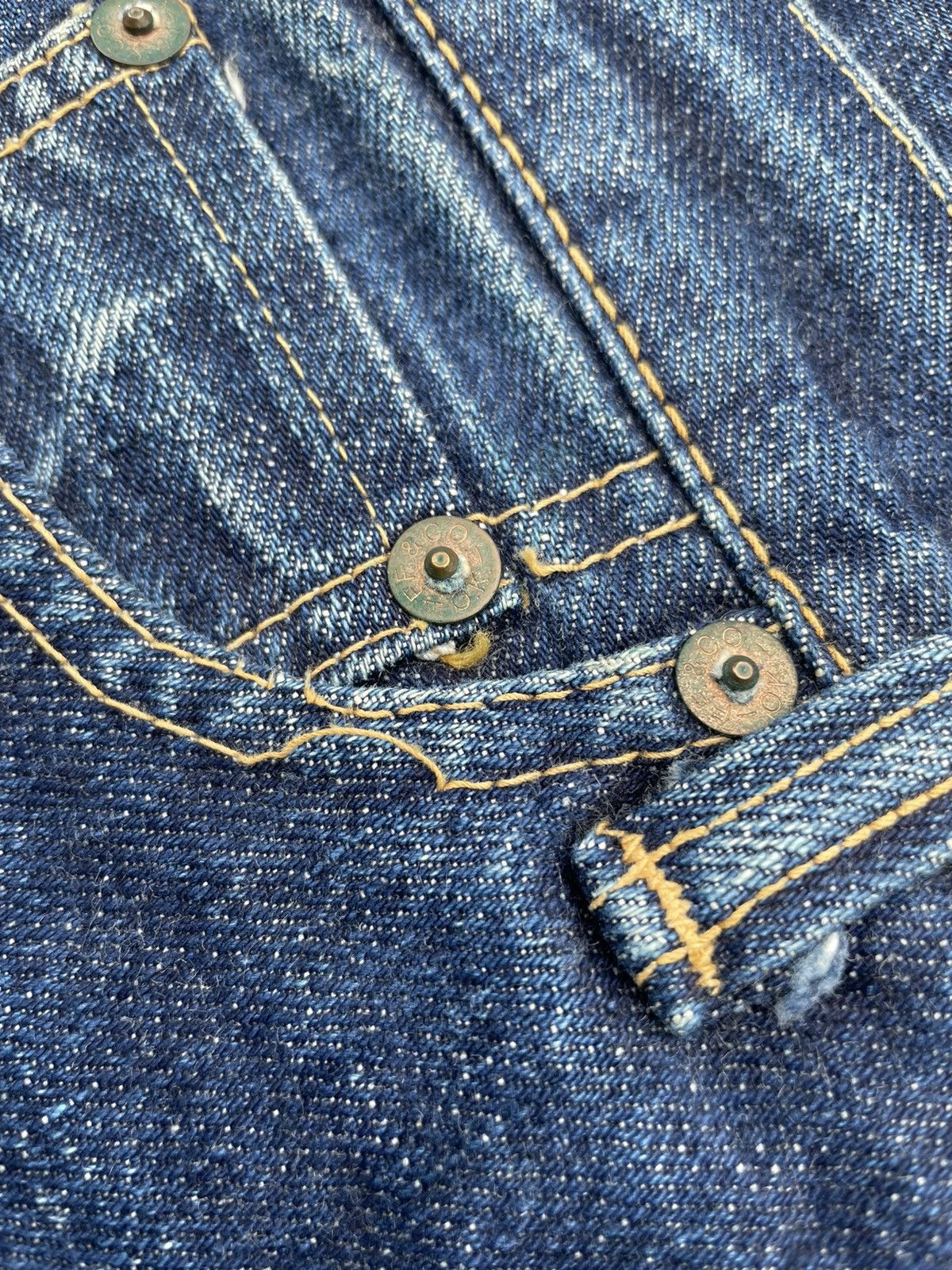 Japanese Brand Skull Jeans by Analchemist Vintage Aging Distressed Denim Size US 31 - 20 Thumbnail