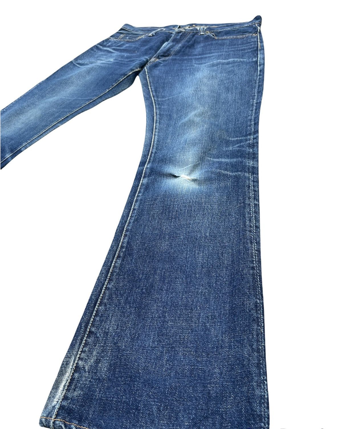 Japanese Brand Skull Jeans by Analchemist Vintage Aging Distressed Denim Size US 31 - 4 Thumbnail