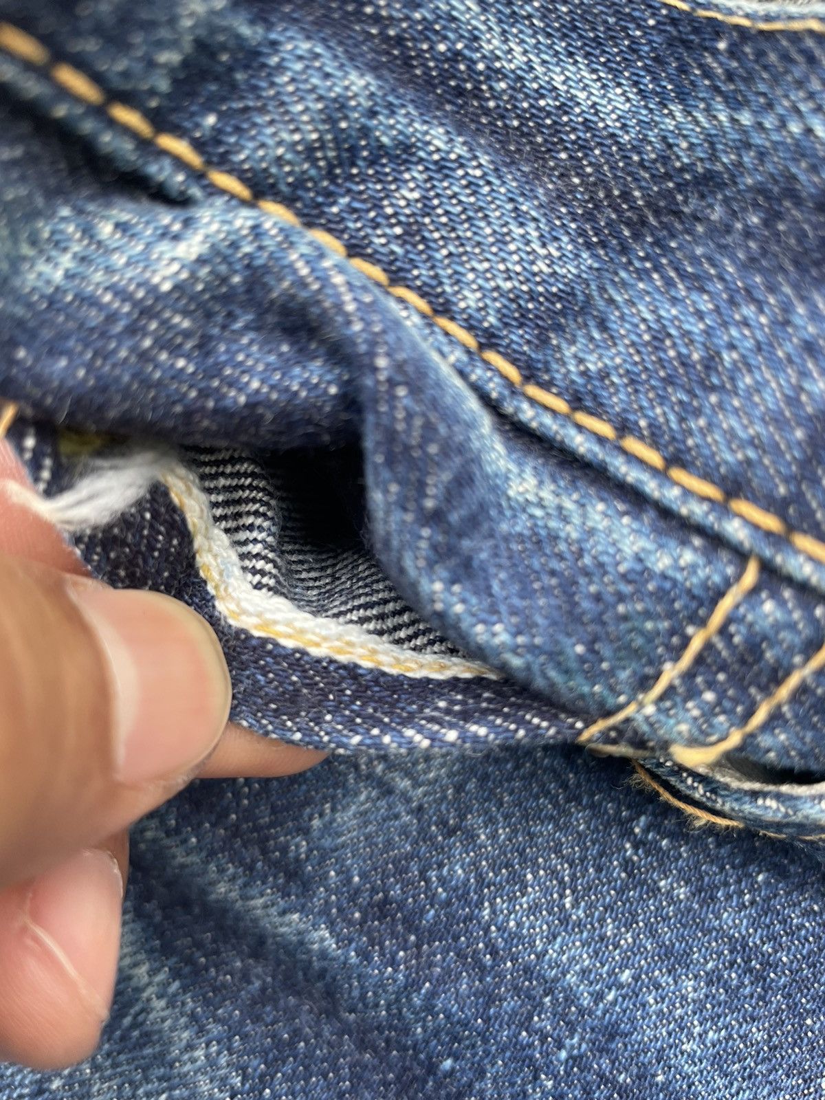 Japanese Brand Skull Jeans by Analchemist Vintage Aging Distressed Denim Size US 31 - 19 Thumbnail