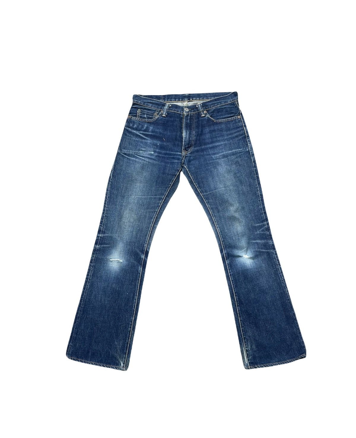 Japanese Brand Skull Jeans by Analchemist Vintage Aging Distressed Denim Size US 31 - 1 Thumbnail