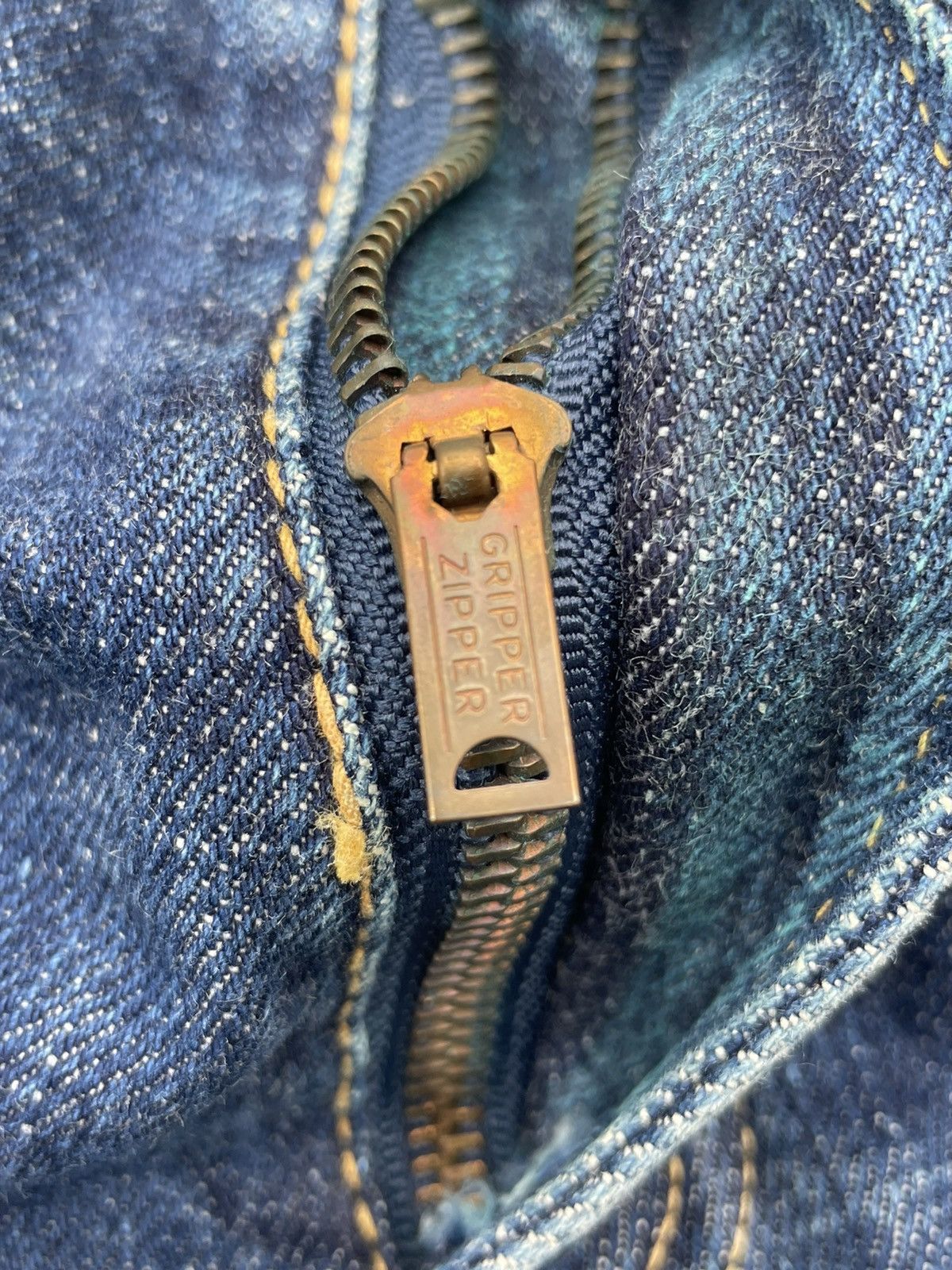 Japanese Brand Skull Jeans by Analchemist Vintage Aging Distressed Denim Size US 31 - 18 Thumbnail