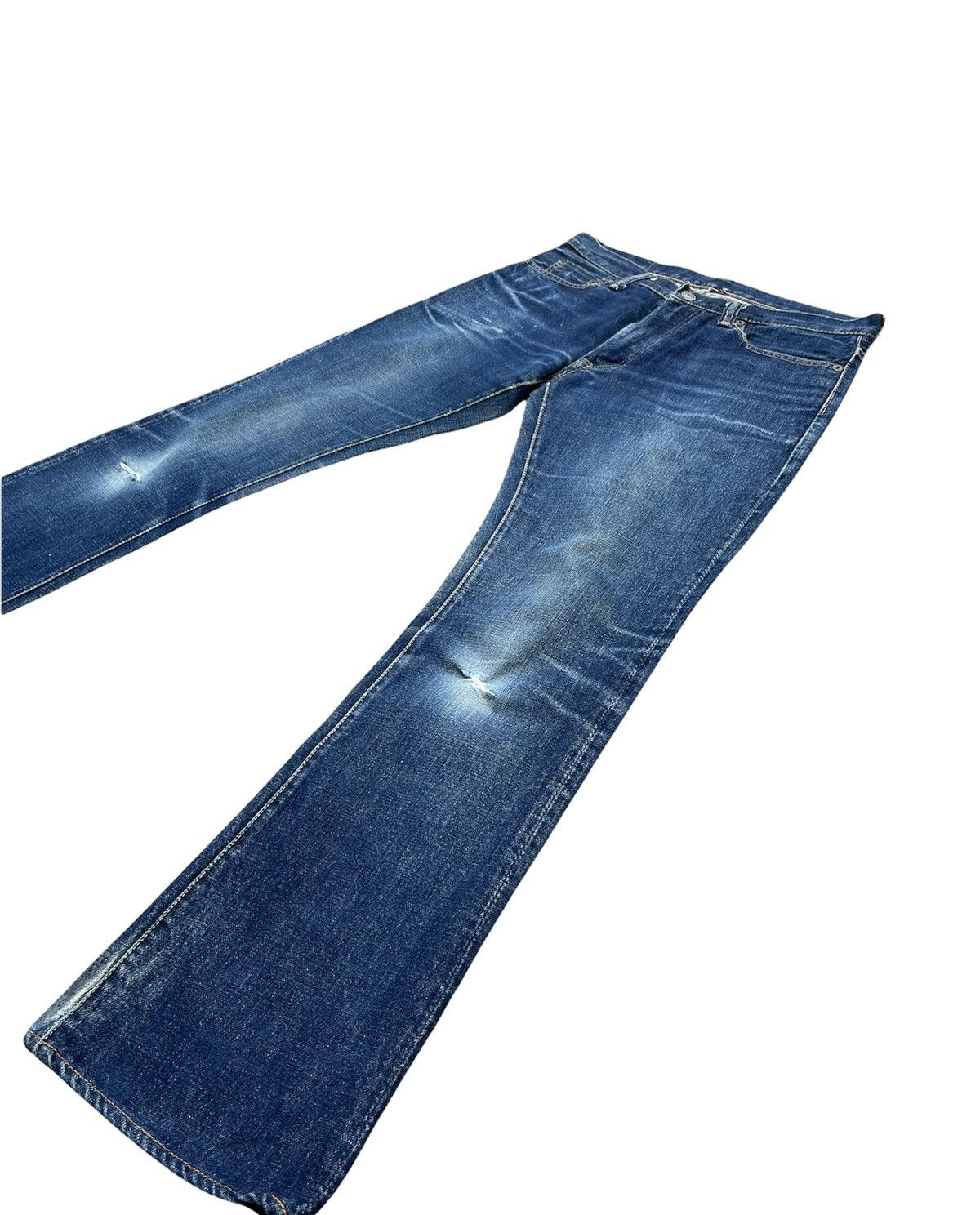 Japanese Brand Skull Jeans by Analchemist Vintage Aging Distressed Denim Size US 31 - 3 Thumbnail