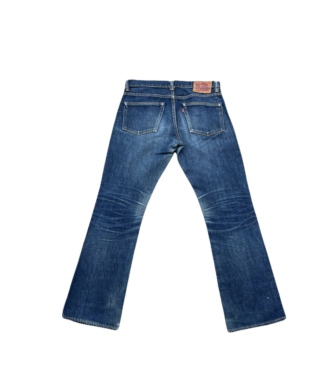 Japanese Brand Skull Jeans by Analchemist Vintage Aging Distressed Denim Size US 31 - 9 Thumbnail
